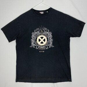 Kith Marvel Xavier Institute Distressed Aged Black T-shirt Medium